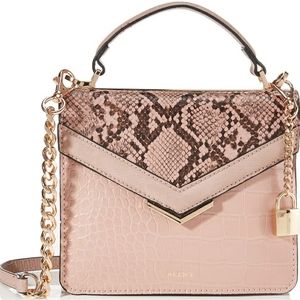 ALDO IRIA Pink Snakeskin Print Bag